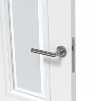 Arne & Bodil binnendeur ABT321 mat glas met blanke rand - wit afgelakt