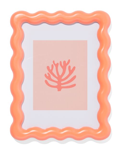 cadre photo 15x20 bois vagues corail