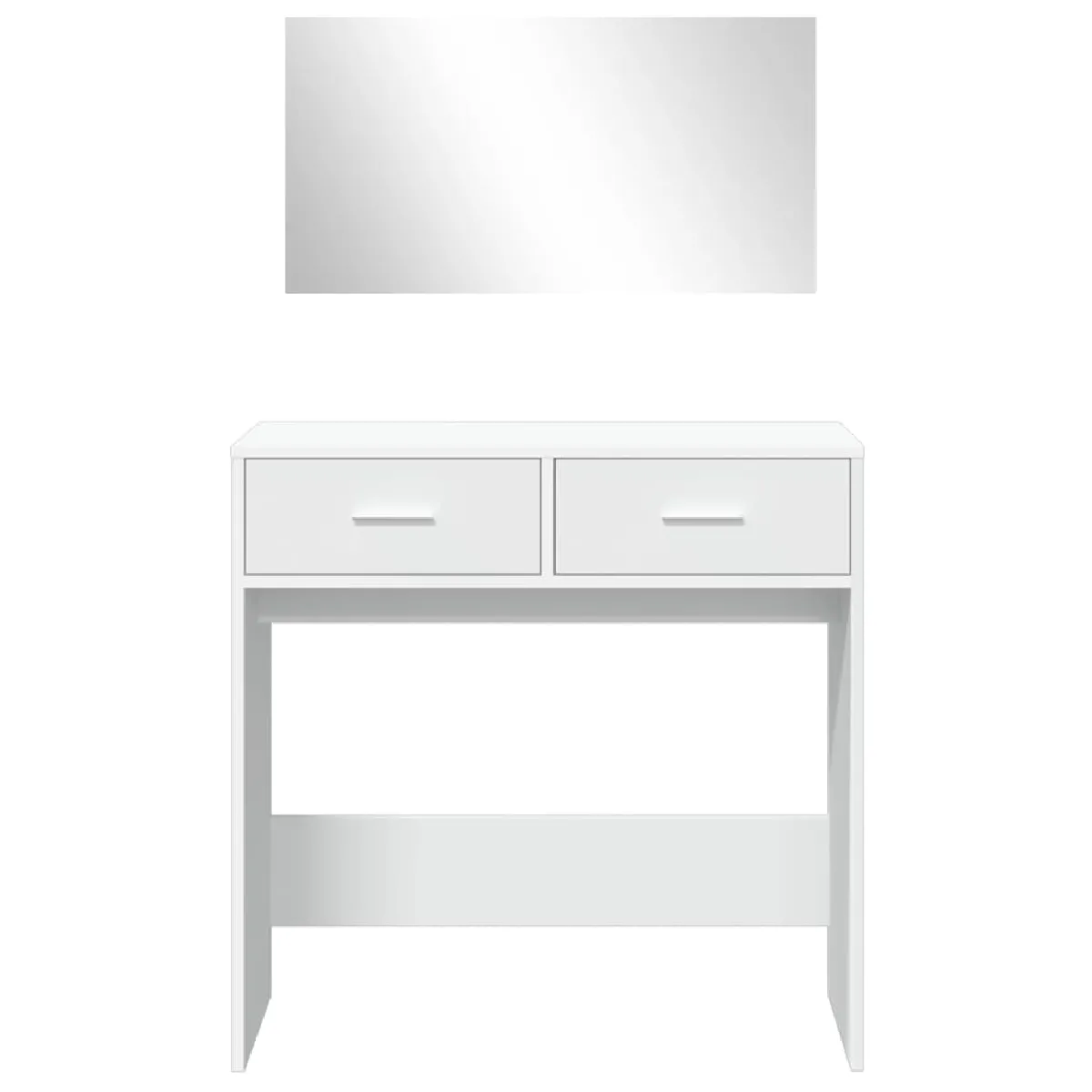 vidaXL Coiffeuse avec miroir - Blanc