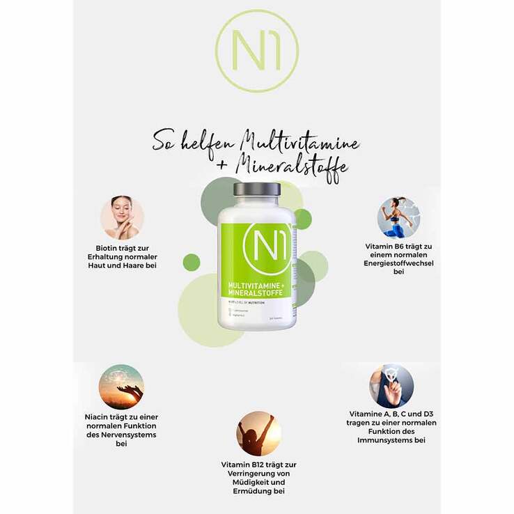 N1 Multivitamine + Mineralstoffe Tabletten, 365 St