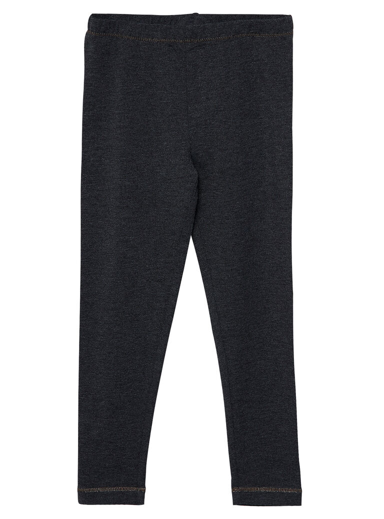 Legging uni gris foncé enfant fille