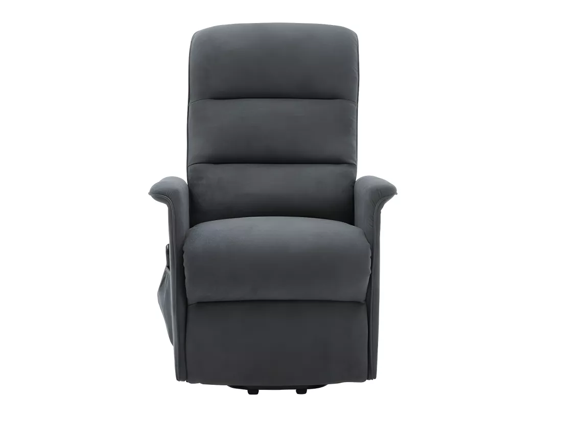 Fauteuil releveur électrique en tissu anthracite CAPUCINE