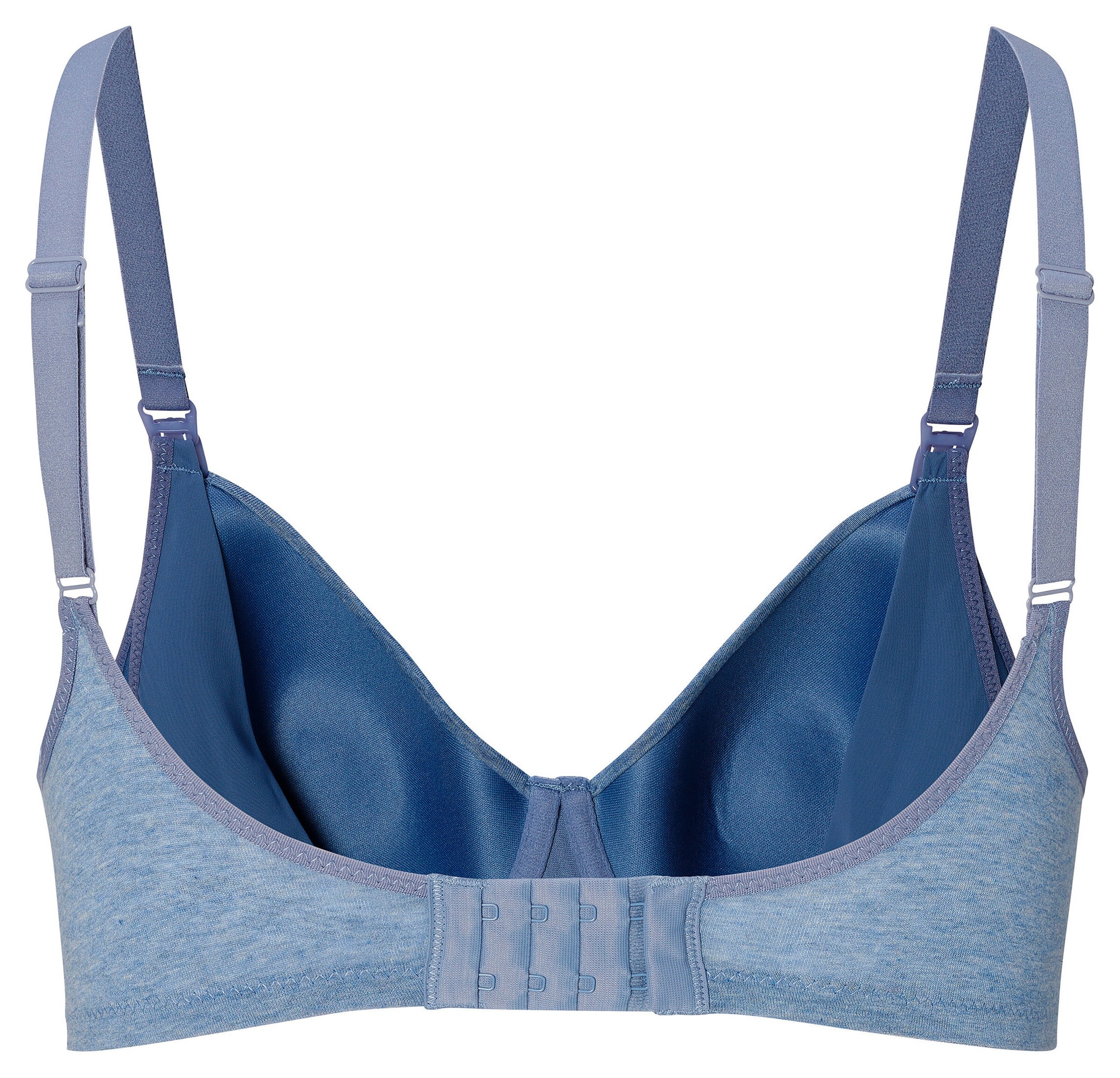 Noppies Gepolsterter Still-BH Cotton Melange Light Blue Melange