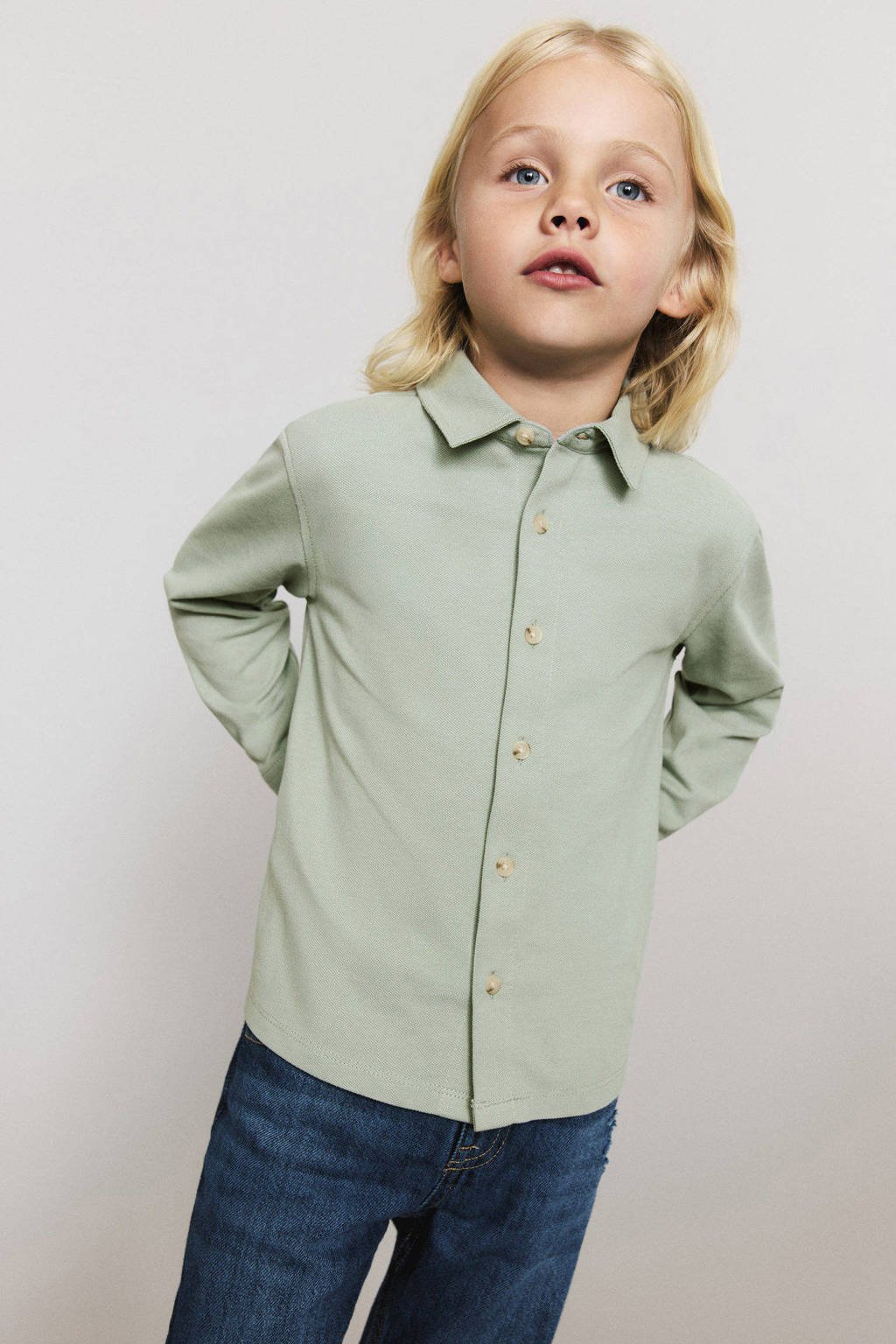 Mango Kids overhemd groen