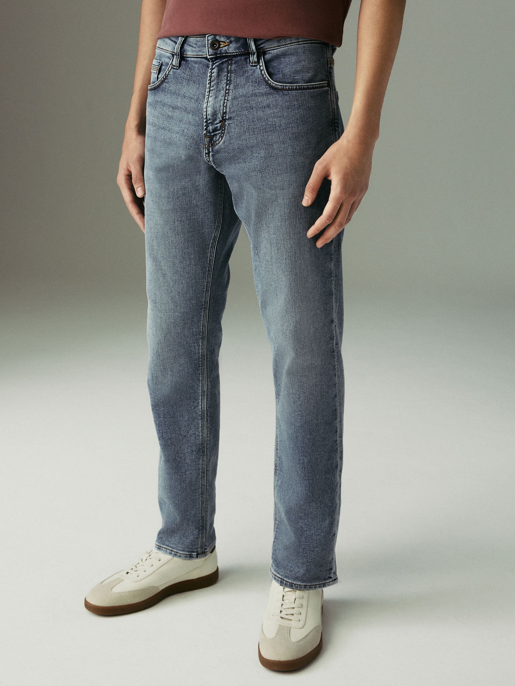 Vintage lichtblauw - Slim Fit - Comfortabele stretchjeans