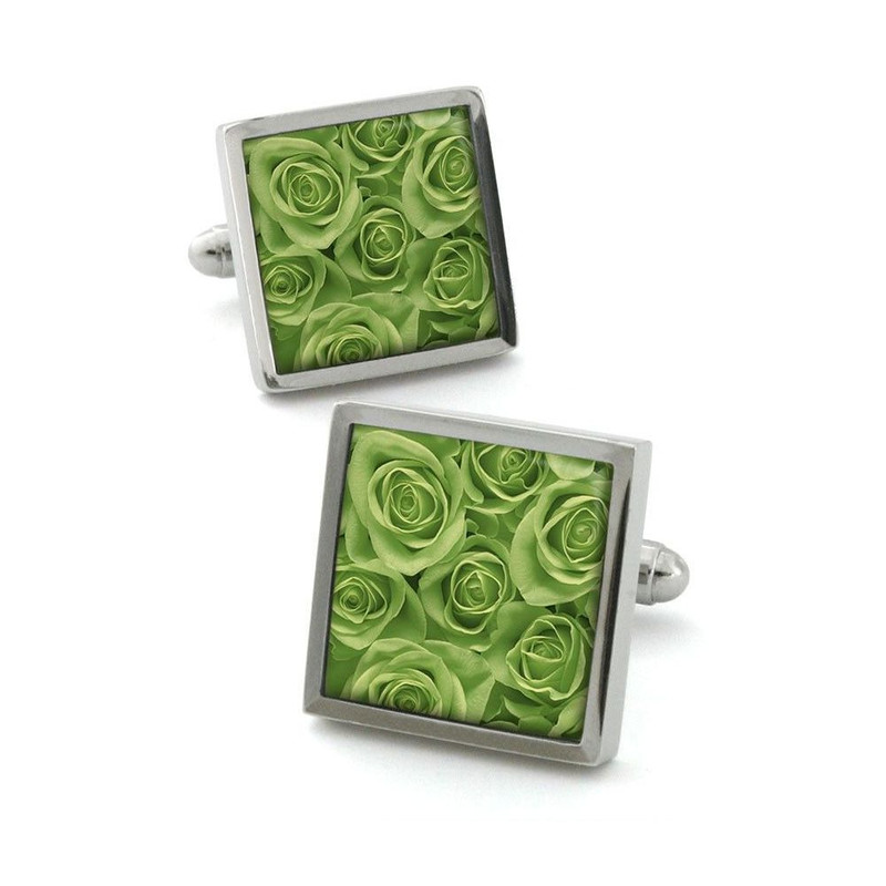 Boutons de manchette, Rose green