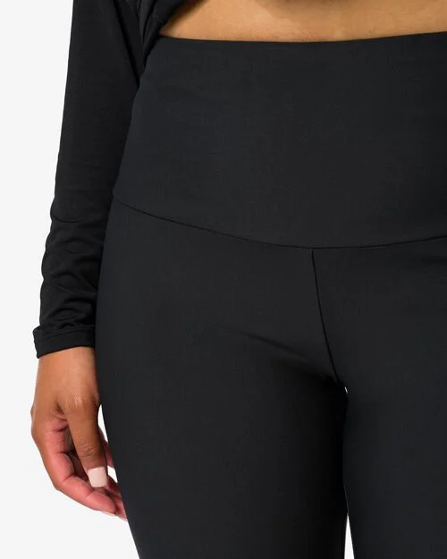 Legging de sport évasé pour femme noir