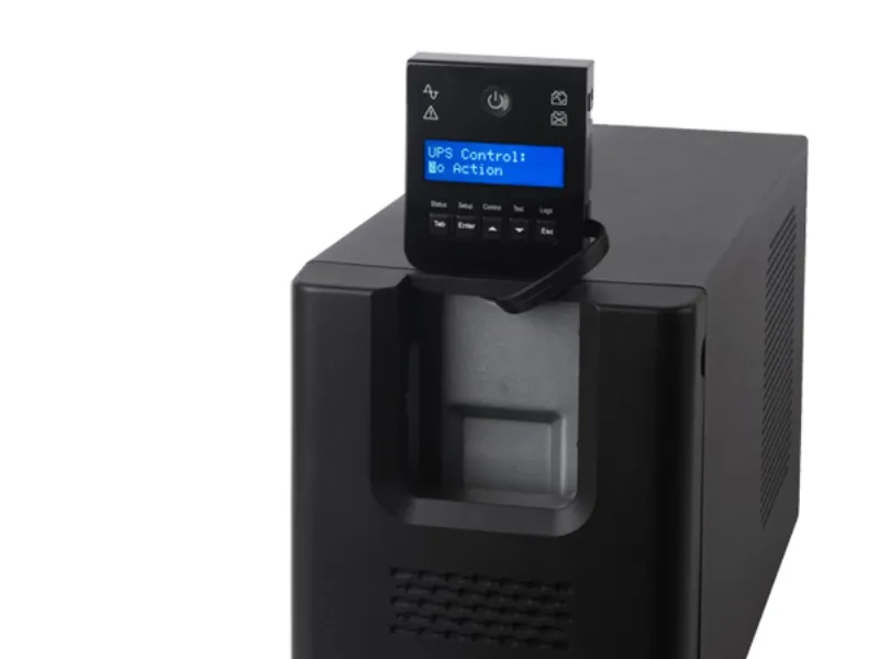 CyberPower Professional Series PR1000ELCD - UPS - AC 230 V - 900 Watt - 1000 VA - 12 At - RS-232, USB - output-stikforbindelser: 8