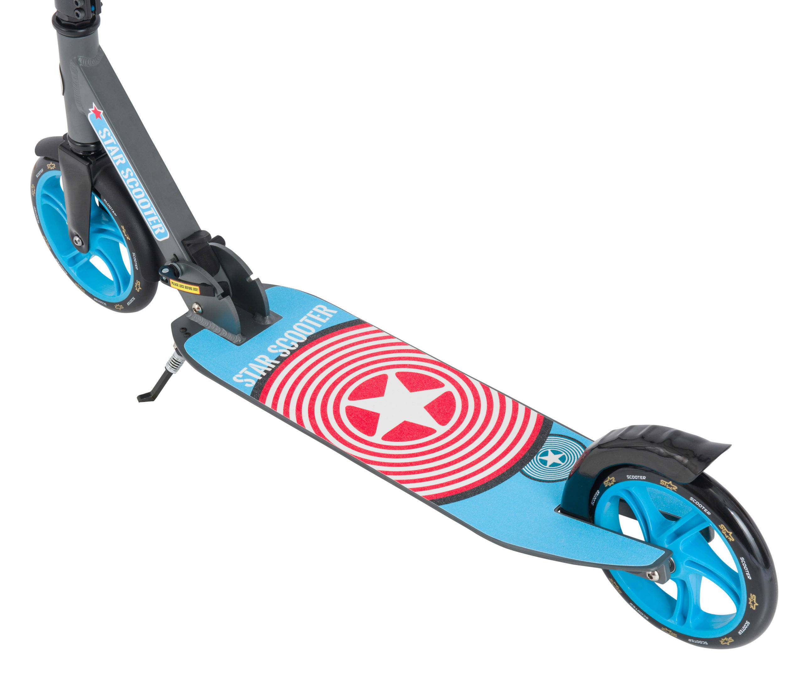 STAR SCOOTER Alu City vouwbaar 205mm XXL staplank, grijs / blauw