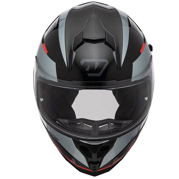 All One - Casque Apollo Sharp Gris / Noir / Rouge Mat