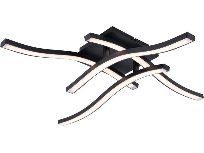 Näve Deckenleuchte «Onda» 45 cm LED Deckenbeleuchtung aus Aluminium, Eisen und Kunststoff