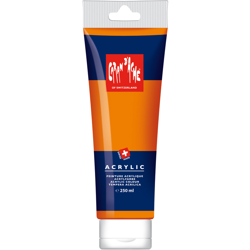 Caran d'Ache Acrylfarbe, 250 ml, rotorange, 1 Stück