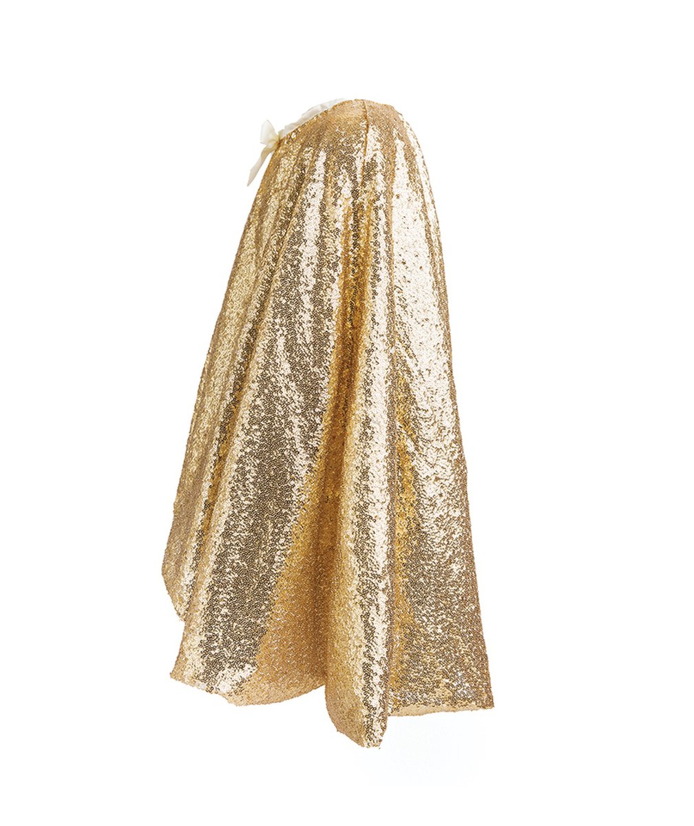 GREAT PRETENDERSDÉGUISEMENT CAPE AVEC SEQUINS COULEUR DORÉE FILLE