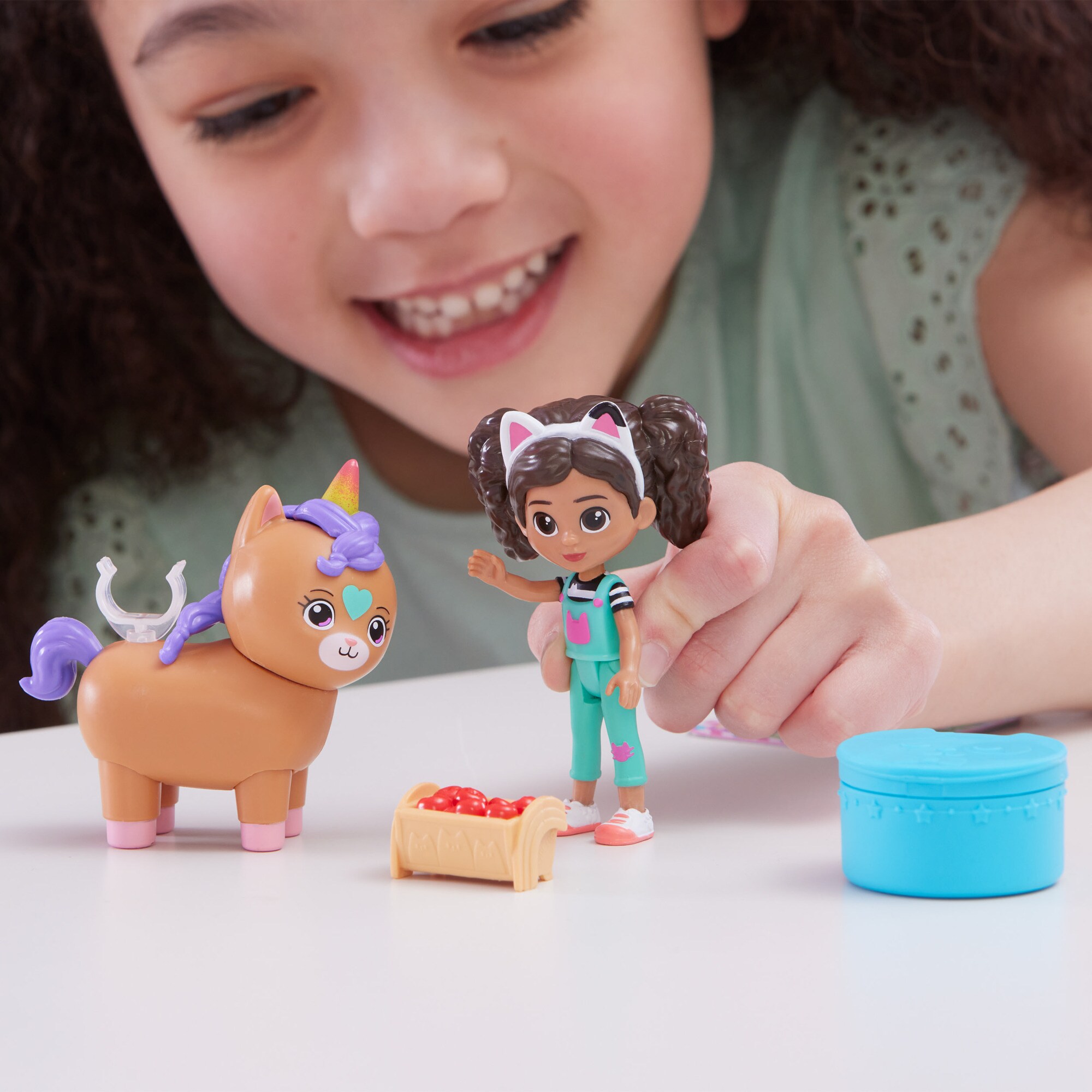 Spin Master Spielfigur DreamWorks Gabby's Dollhouse Cat Adventures - Cat-tivity Set Kittycorn Pferd