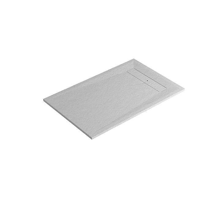 Receveur de douche 90 x 140 cm, résine, blanc, GoodHome Luiro