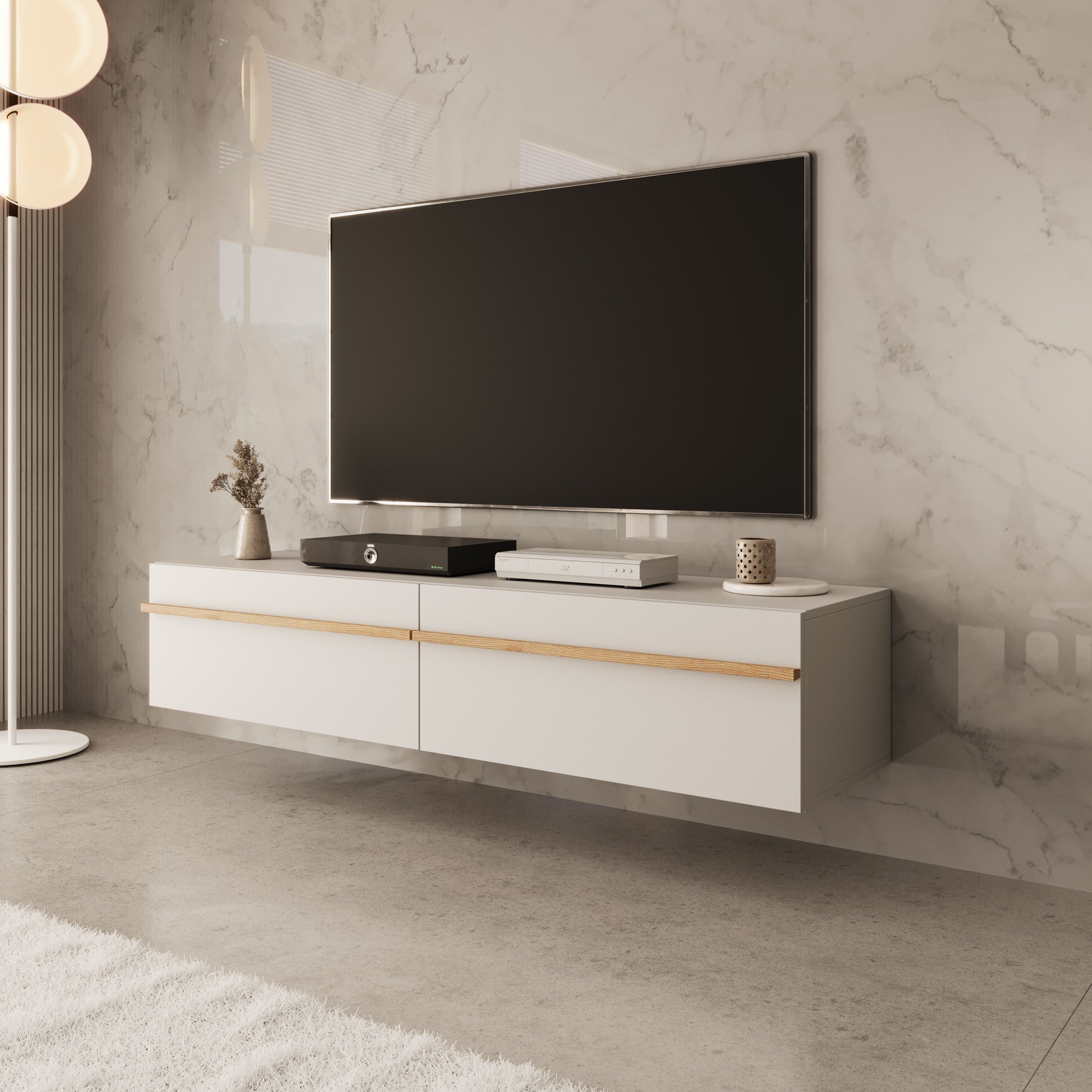 Meubella - TV-Meubel Arda - Beige - 154 cm