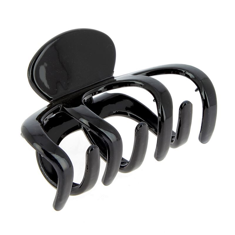 Pince croco plastique large noire