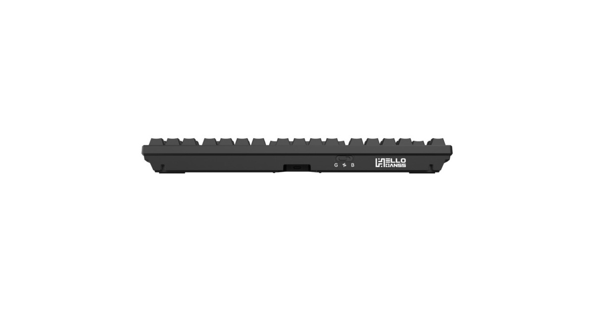 HelloGanssHS87T Black, toetsenbord  (Zwart, US lay-out, Cherry MX Brown, TKL, RGB leds, PBT Doubleshot keycaps, hot swap, 2,4 GHz / Bluetooth / USB-C)