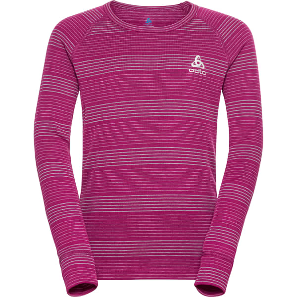 Ensemble thermique ODLO ACTIVE WARM ECO SET LONG KIDS ODLO STEEL GREY MELANGE/FESTIVAL FUCHSIA
