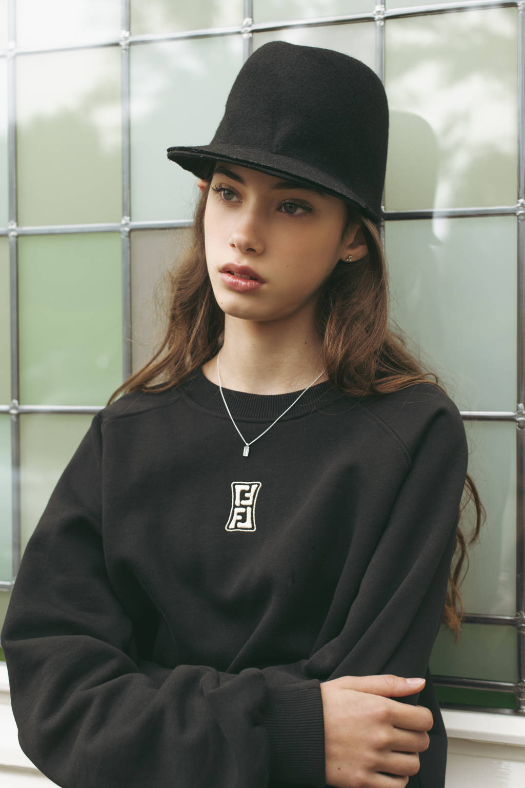 Frankie&Liberty sweater met printopdruk zwart