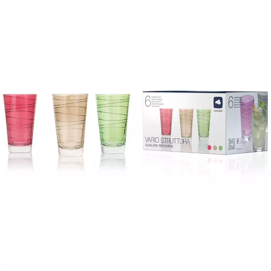 Leonardo Trinkgläser Vario 200 ml 6er Set bunt