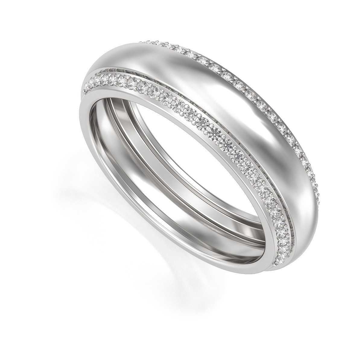Alliance ADEN Homme Or 585 Blanc Diamants 4.738grs