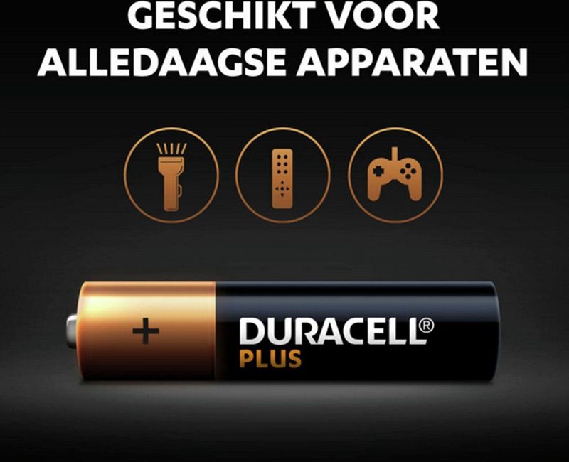 Duracell - MN2400 - Alkalinebatterijen - AAA - 4 Stuks