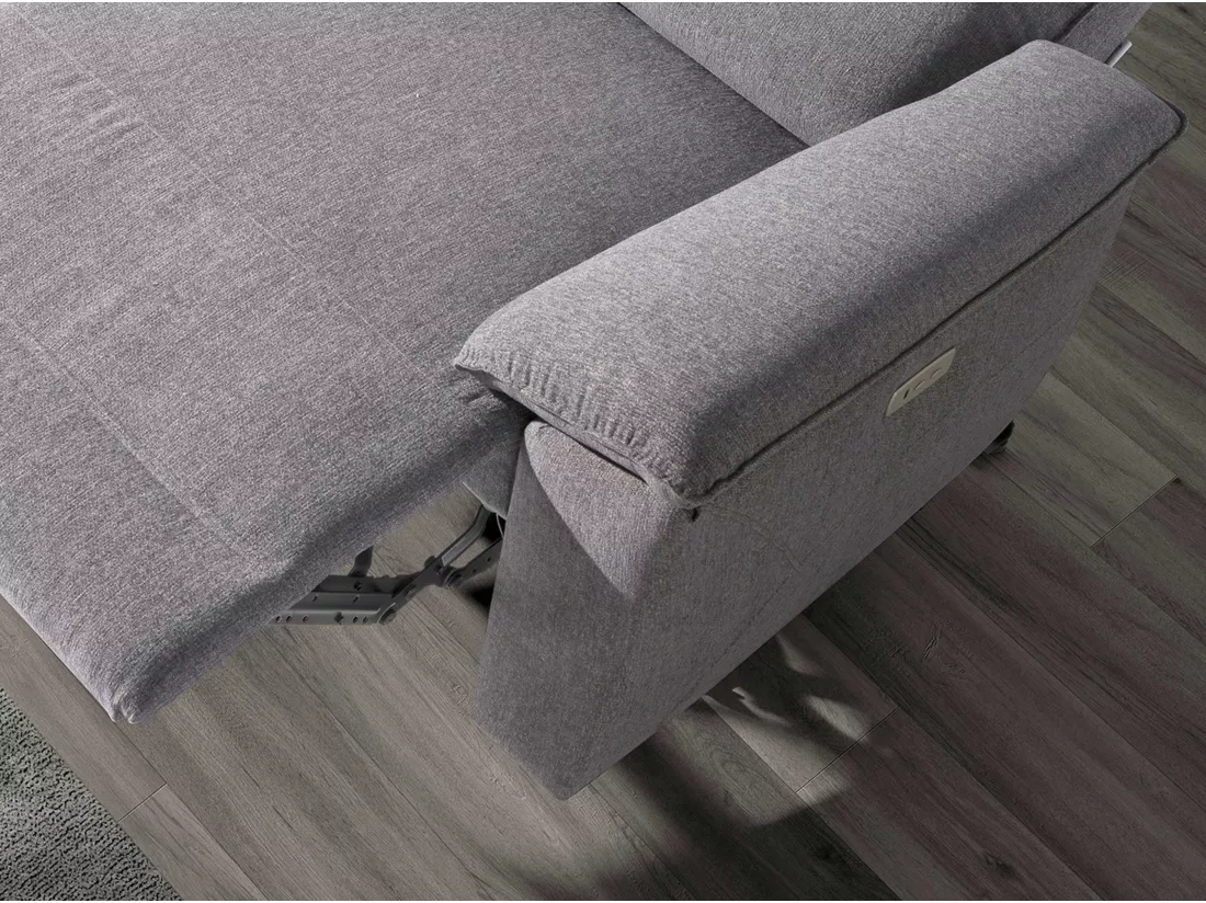 Canapé 3 places en tissu gris 6192 ANGEL CERDA
