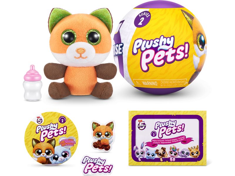 Zuru 5 Surprise Plushy Pets Series 2 assortiert Überraschungs-Plüschtiere