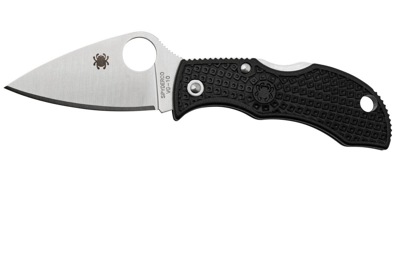 Spyderco Manbug MBKLFP Leafshape VG-10, Black FRN, zakmes