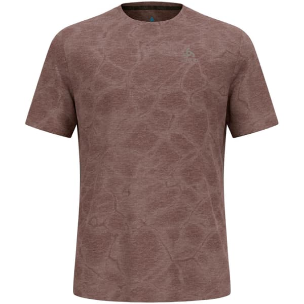 T-shirt running ODLO ZEROWEIGHT ENGINEERED CHILL-TEC T-SHIRT CREW NECK S/S FUDGE MELANGE