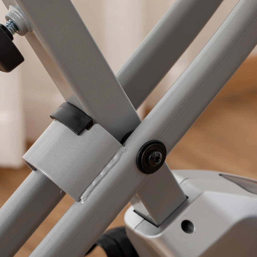 HOMCOM Heimtrainer mit 8 Wiederstandsstufen silber