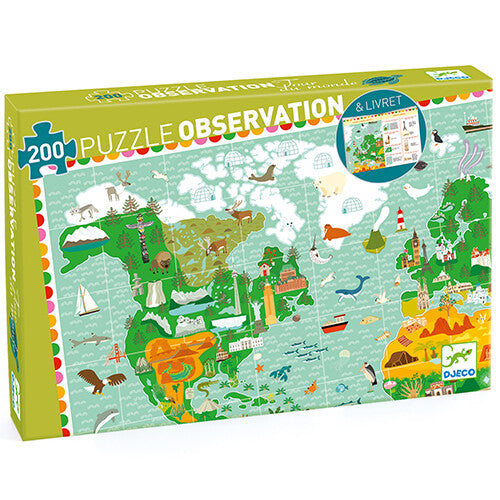 Djeco puzzel reis rond de wereld (200st) DJ07412