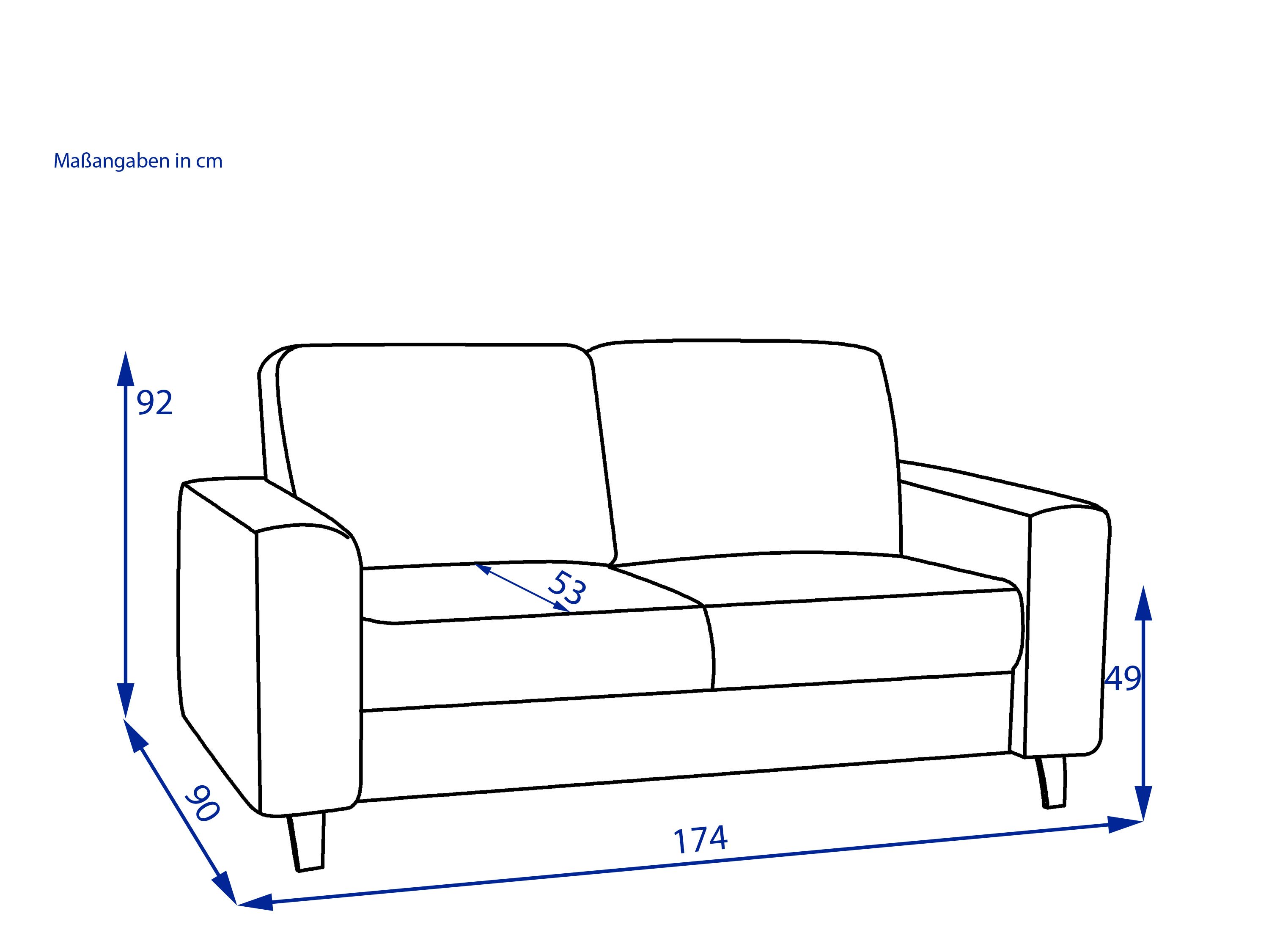 Sofa 2,5 sitzig vito BUDDY
