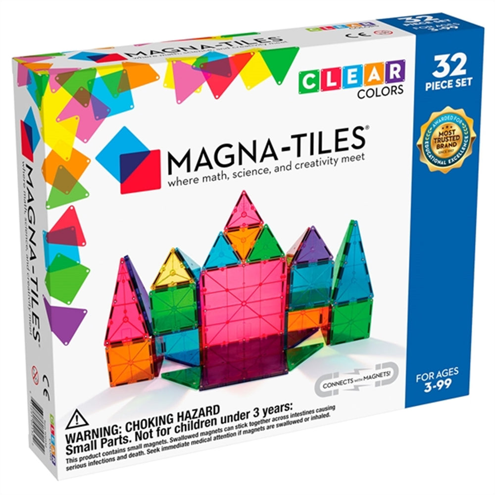 Køb Magna-Tiles® Clear Colors - Magnetsæt 32 Dele