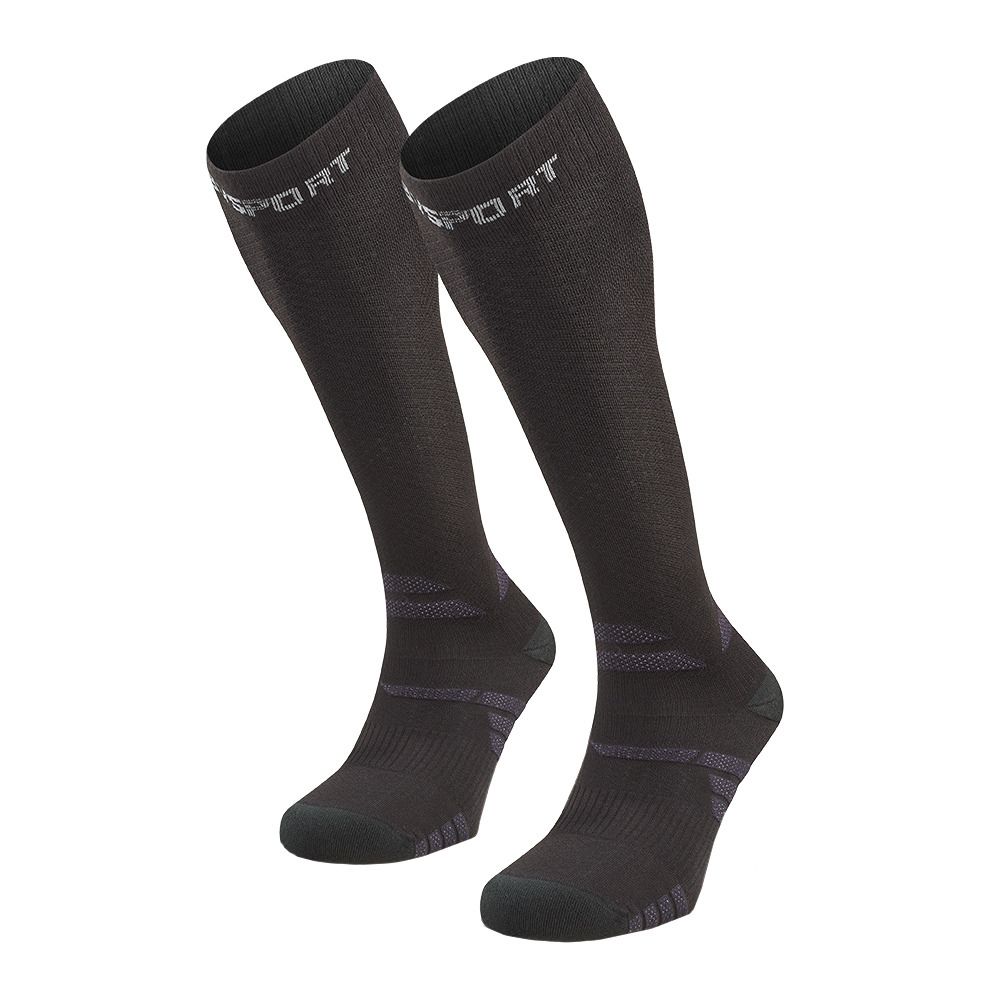 BV Sport TREK COMPRESSION EVO - Chaussettes noir/gris
