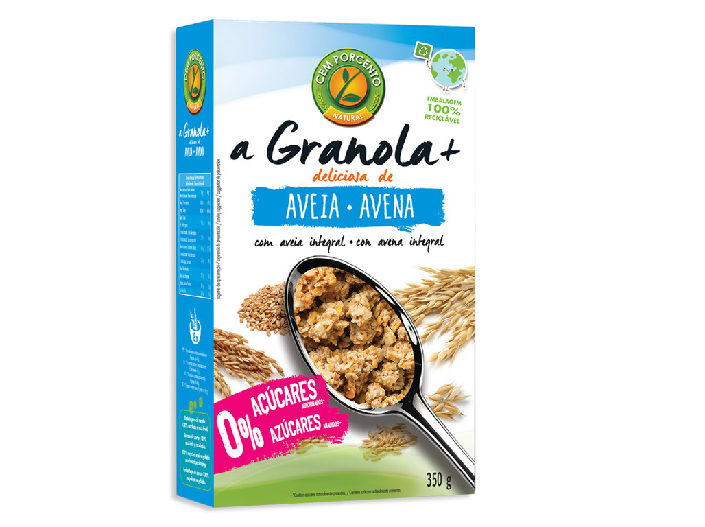 GRANOLA CEM PORCENTO AVEIA INTEGRAL SEM AÇÚCAR 350G