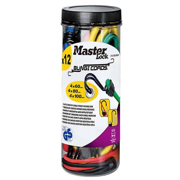 Pack de 12 tendeurs de différentes tailles Master Lock Twin Wire