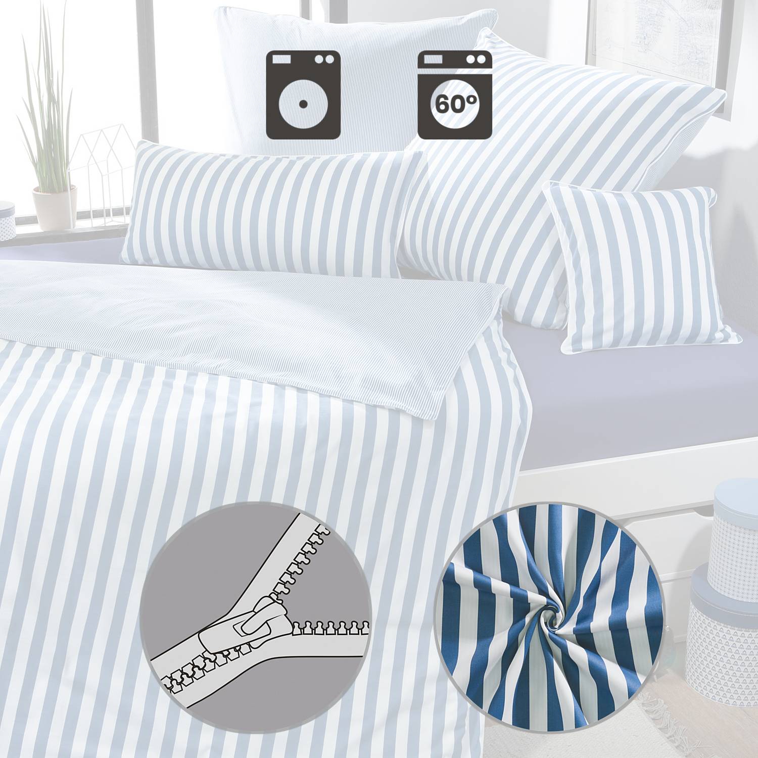 Erwin Müller Mako-Satin Kuschelkissenbezug