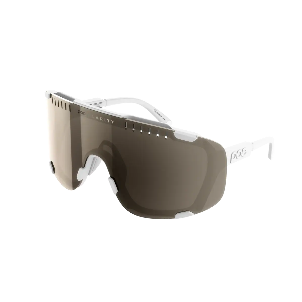 POC Devour Wide Fit Sport Zonnebril Wit met Trail Lens Zilver