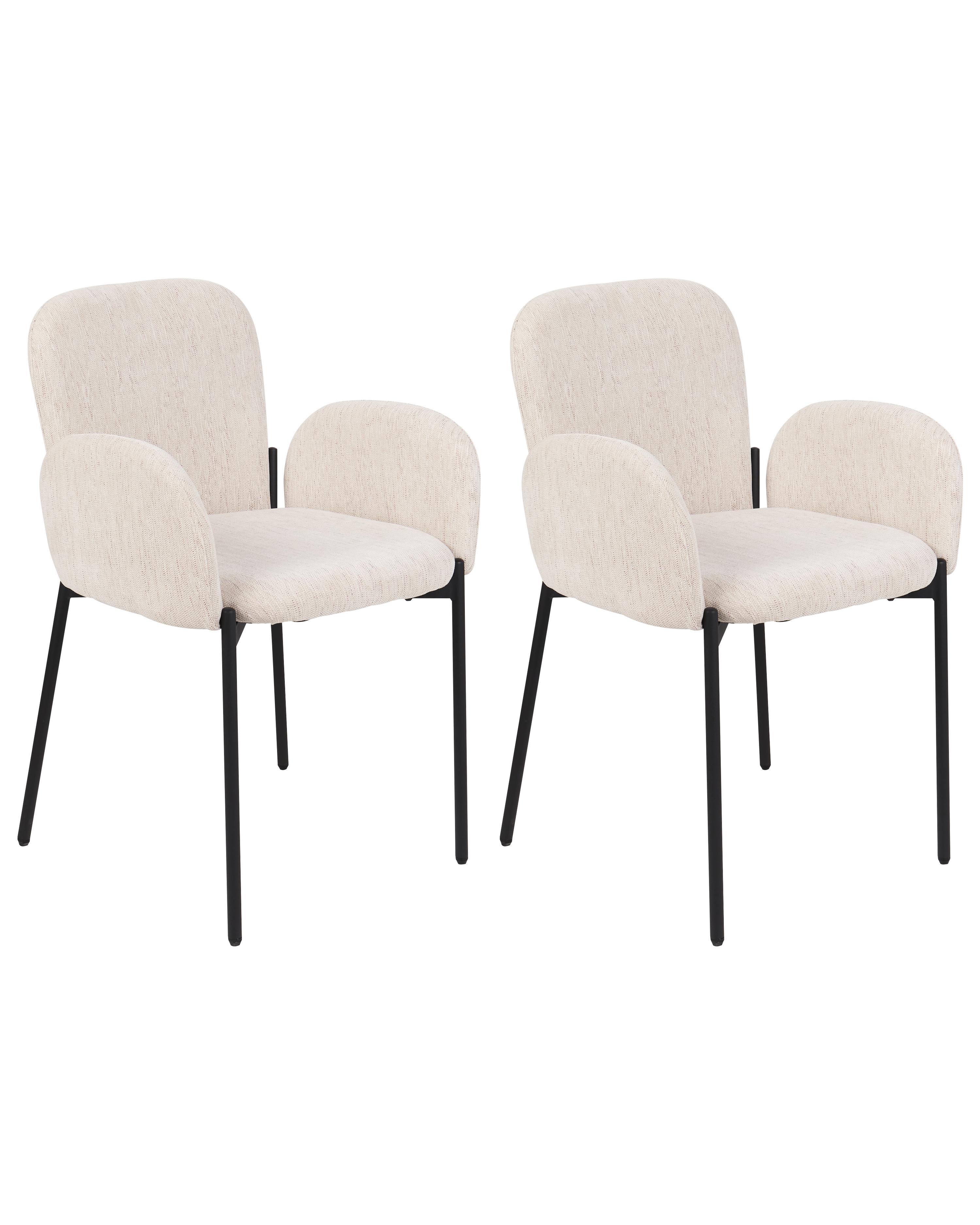 Set van 2 eetkamerstoelen ALBEE Beige