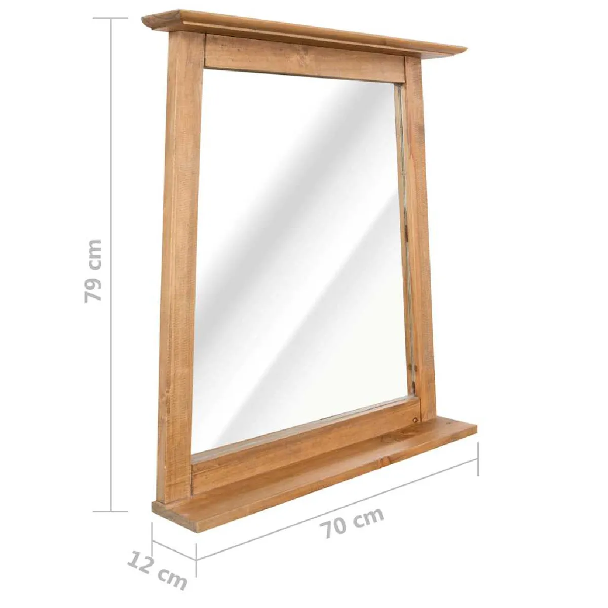 vidaXL Mobilier salle de bain - Bois pin massif