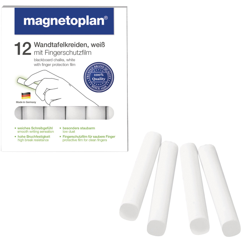 Magnetoplan Kreide, 12 Stück, weiss