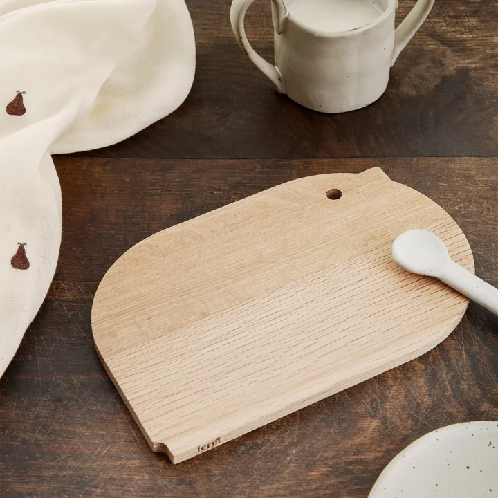 Ferm Living - AniBoard Frühstücksbrett, Fisch, Eiche natur