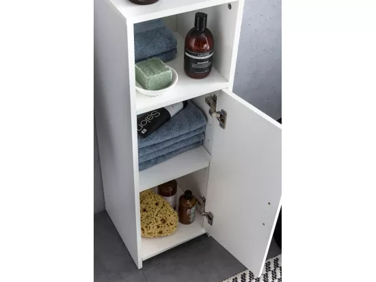 FinBuy Armoire de toilette 30x95,5x30cm Meubles de salle de bain Étagère Moderne