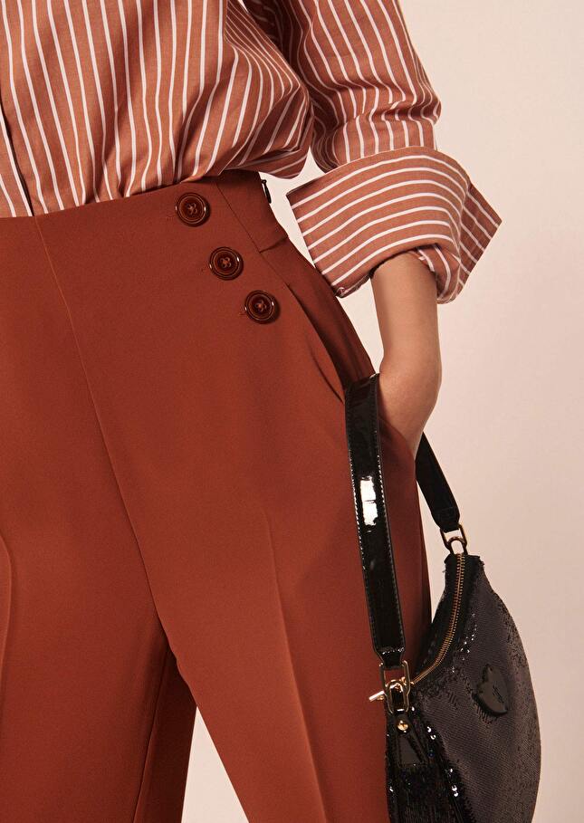 Pantalon Pilarmarron en crêpe