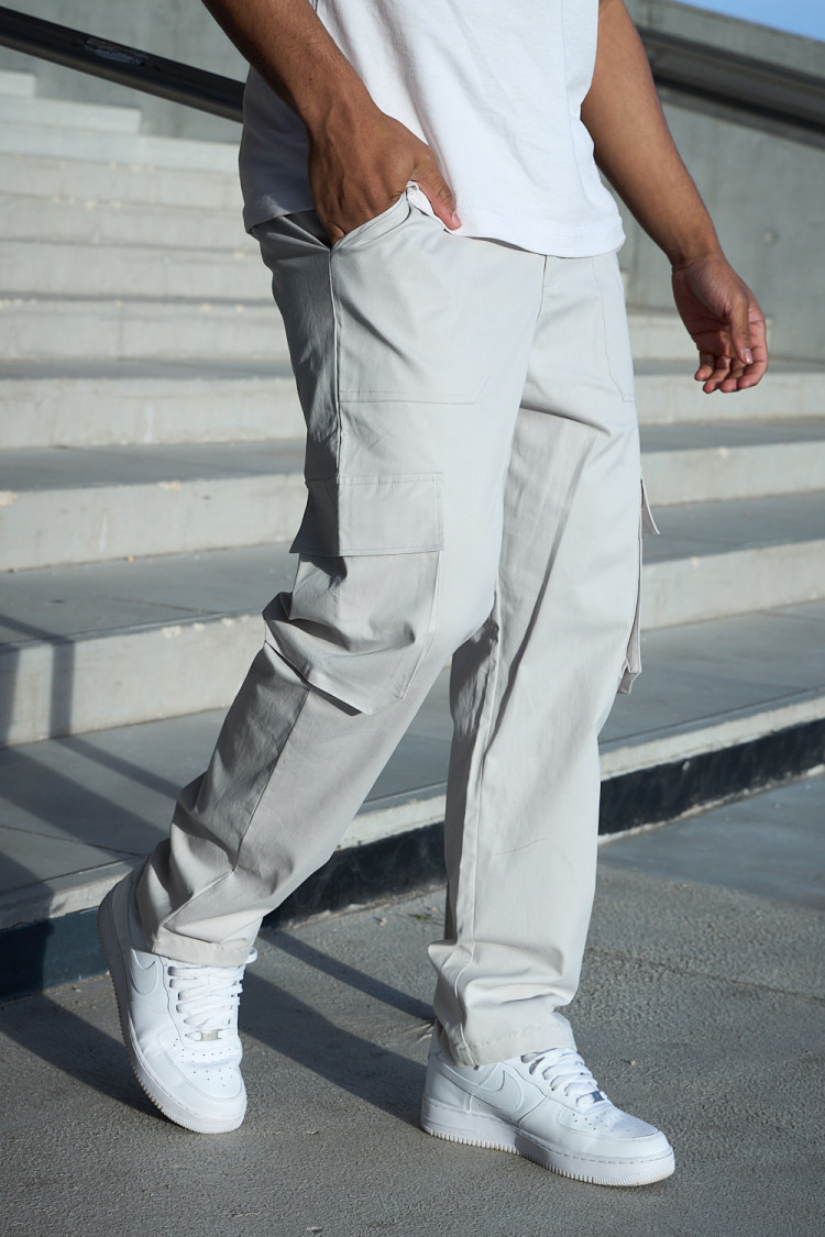 Pantalon cargo gris