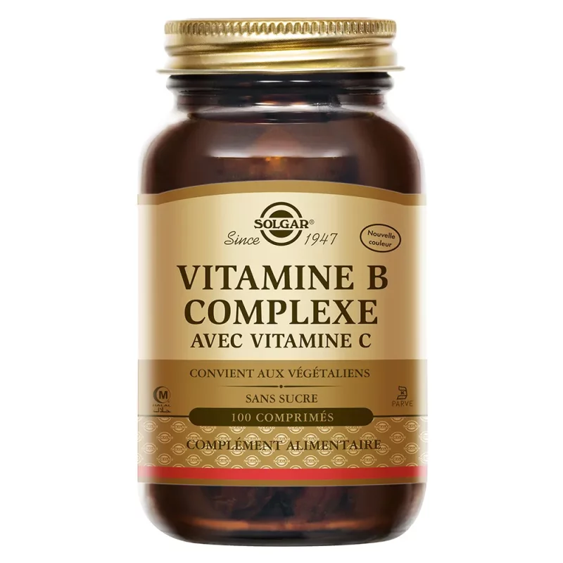 B-Complex avec Vitamine C - Vitalité - Sommeil - Relaxation - 100 comprimés
