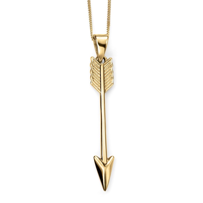 Collier flèche -  Chaine en Or 375 de 41cm - Pendentif en Or 375/1000