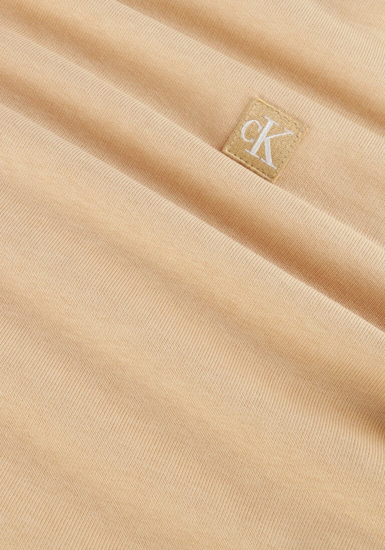 CALVIN KLEIN zand calvin klein trui ck embro badge crew neck